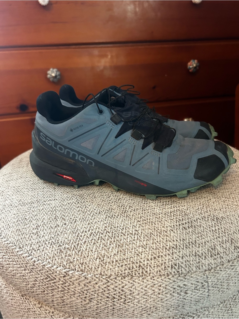 Salomon Trail Running Shoes in Blue and Black